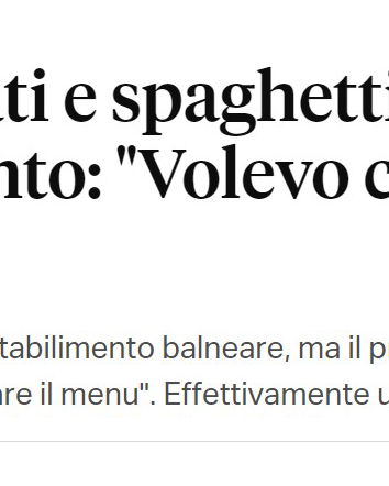 L’ennesimo scontrino esoso