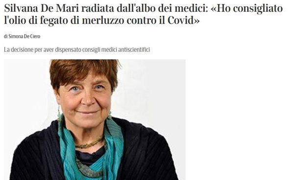 Silvana De Mari e l’olio di fegato di merluzzo