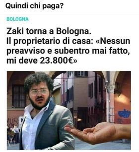 BUFALA: Patrick Zaki e il subentro d’affitto