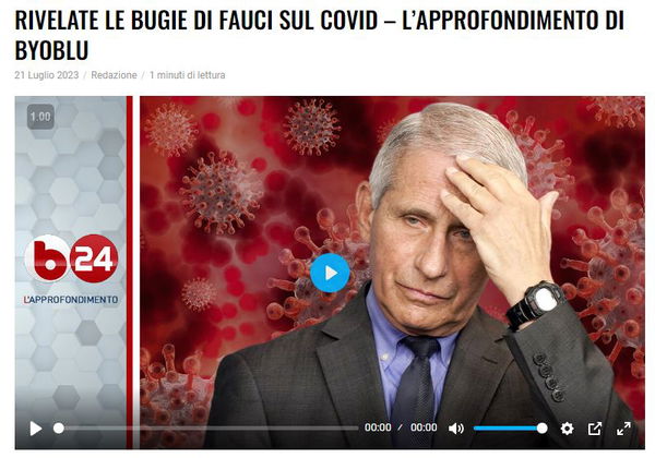 Anthony Fauci, il Dipartimento di giustizia e la malinformazione