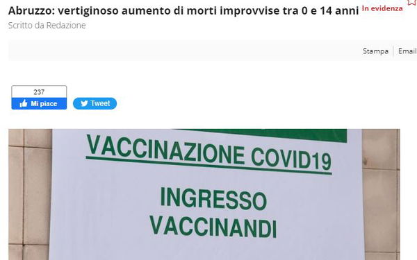 Il fantomatico aumento di morti infantili in Abruzzo