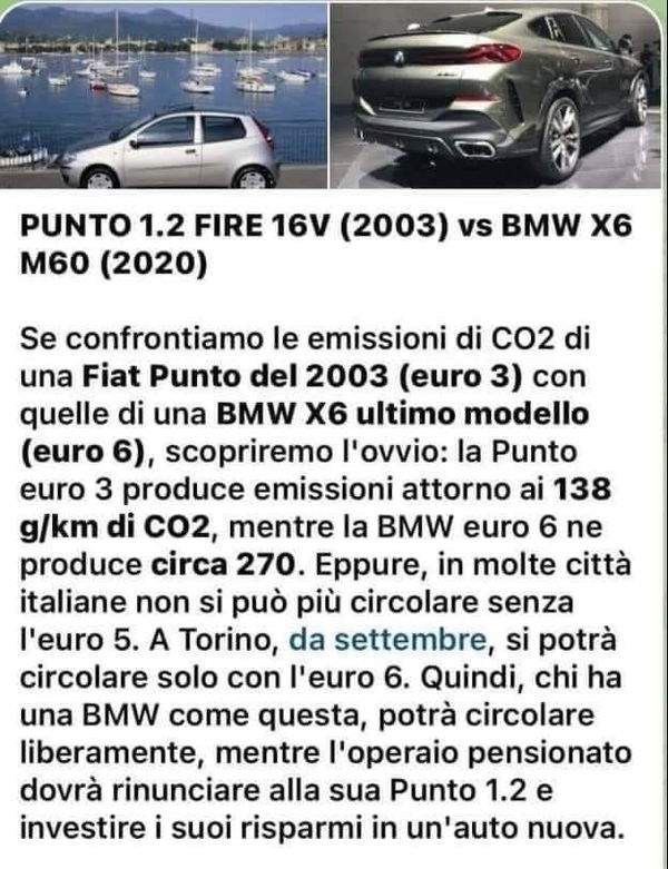 Fiat Punto del 2003 vs BMW X6