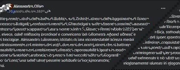 Cambiamenti climatici e professori di ingegneria