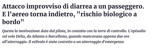 L’attacco di diarrea e il ritorno ad Atlanta