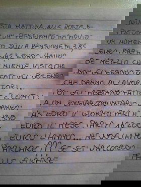 Questa mattina alle poste…