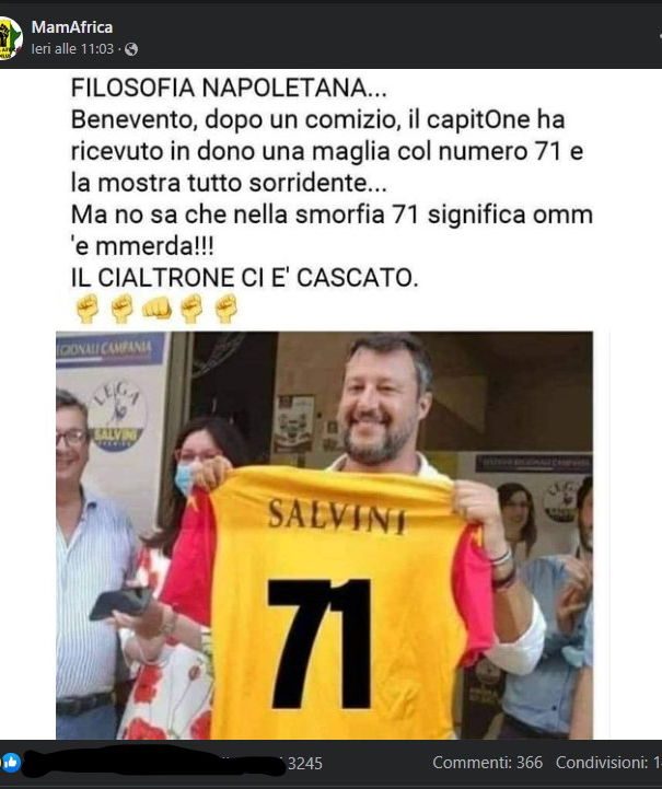 Salvini e la maglia del Benevento article-post