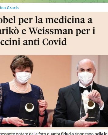 Premi Nobel, mascherine e battute che non fanno ridere