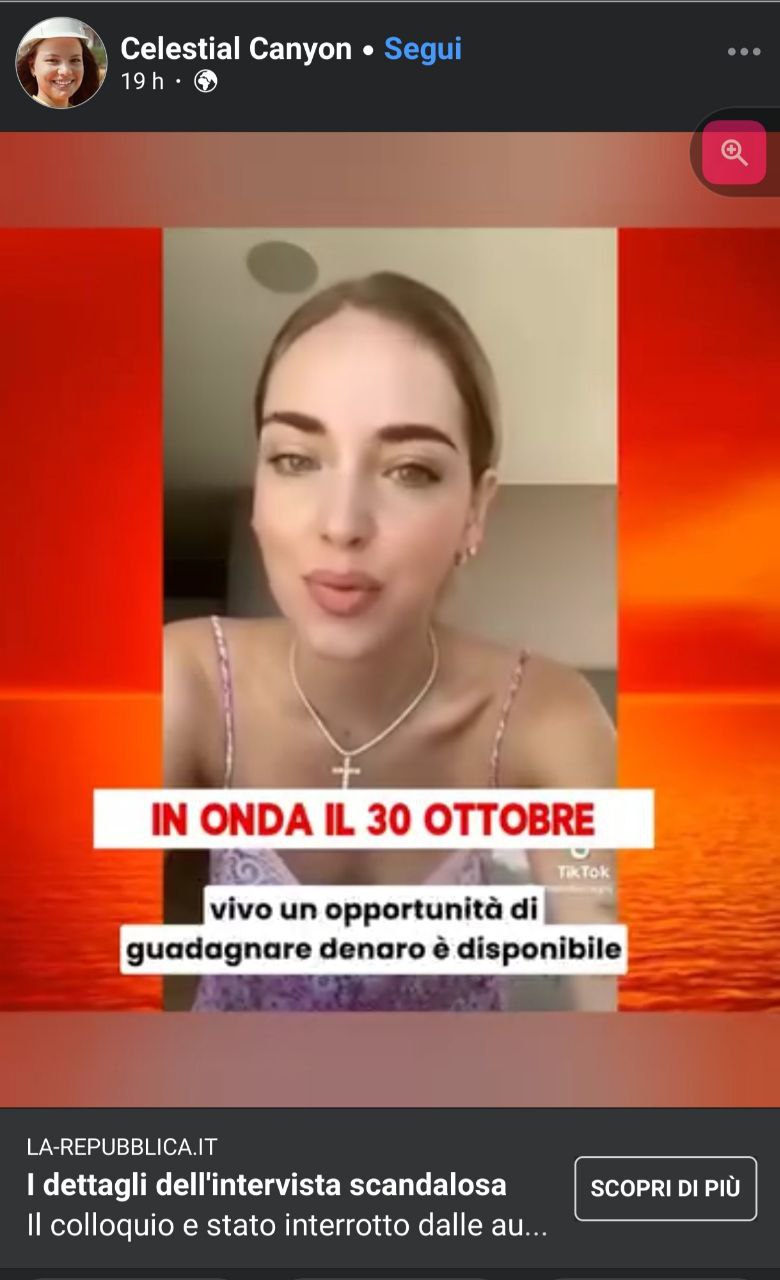 Il deepfake di Chiara Ferragni article-post