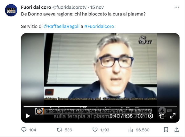 Plasma, verità e disinformazione