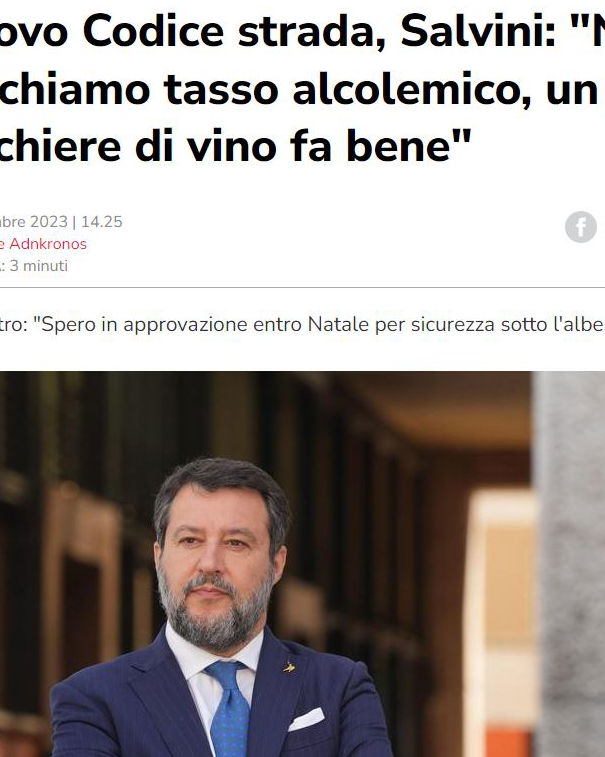 Salvini e “qualche bicchiere di vino” article-post