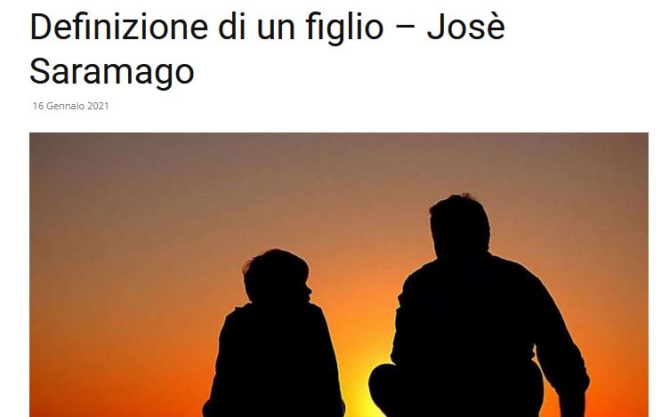 José Saramago e la definizione di un figlio article-post