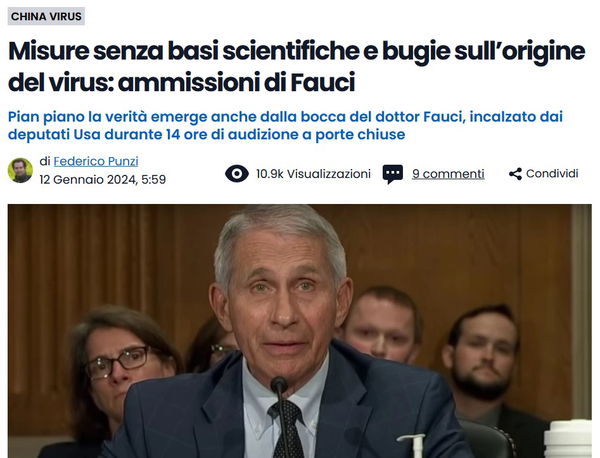 Il fact-checking delle “ammissioni di Fauci”