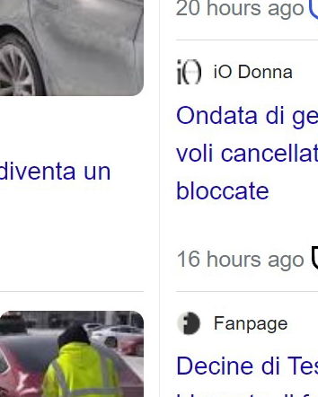 Auto elettriche e articoli a mezzo servizio