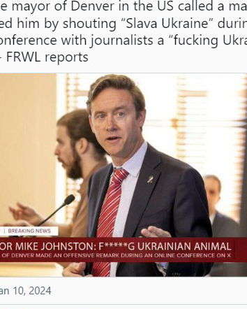 Il sindaco di Denver e Slava Ukraini