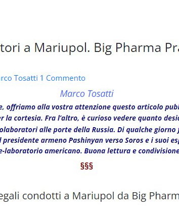 Le fonti della disinformazione – Biolab in Ucraina