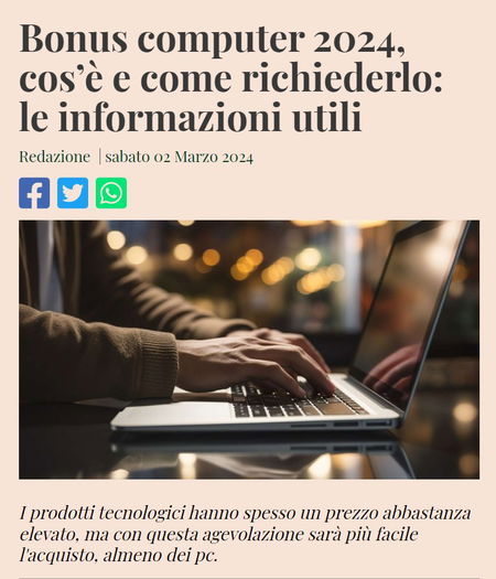 Il Bonus computer che non c’era… article-post