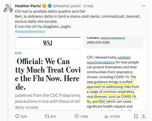 Heather, che dovrebbe essere madrelingua