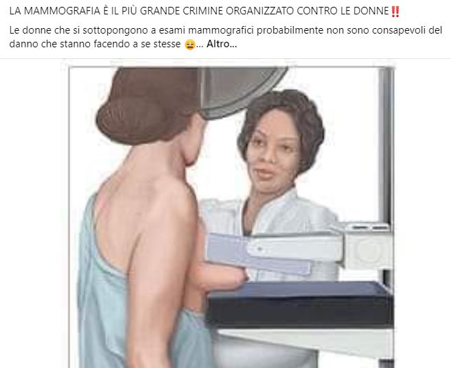 Mammografia e disinformazione criminale article-post