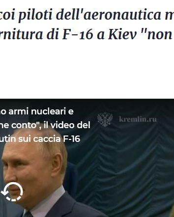 Putin, gli F-16 e la NATO