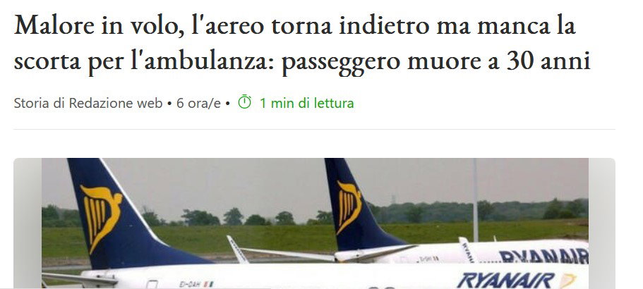 Muore perché manca la scorta? article-post
