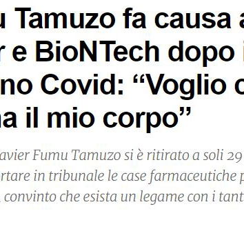 François-Xavier Fumu Tamuzo Vs Pfizer e BioNTech