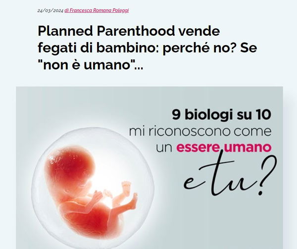 Fegati di bambino? La disinformazione antiabortista