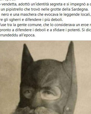 Le origini sarde di Batman