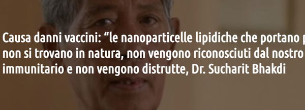 Il Dr. Sucharit Bhakdi e le nanoparticelle lipidiche