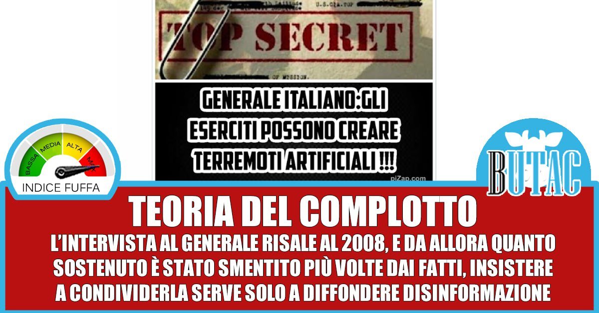I terremoti artificiali e il militare italiano