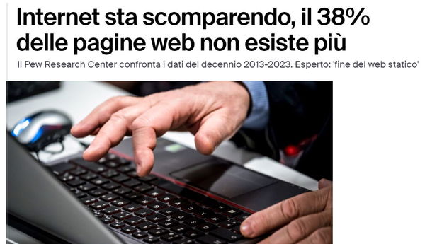No, internet non sta scomparendo