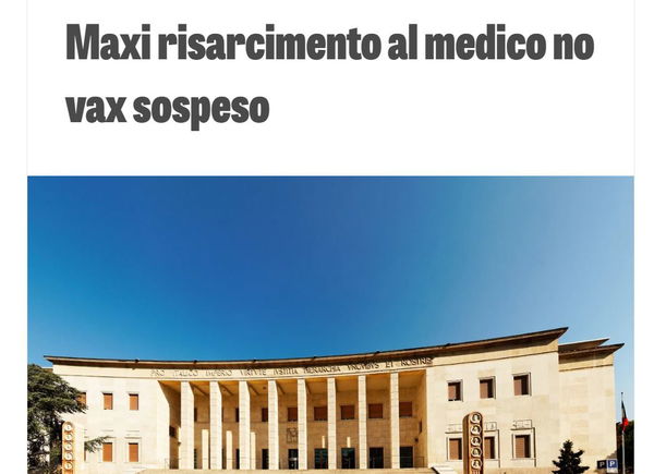 Il risarcimento al medico novax e i cavilli