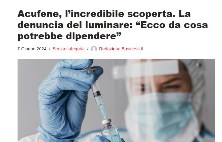 Acufene e vaccini, nessuna correlazione article-post