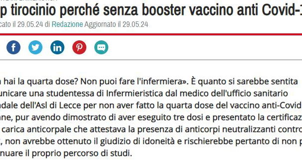 La quarta dose per fare l’infermiera? article-post