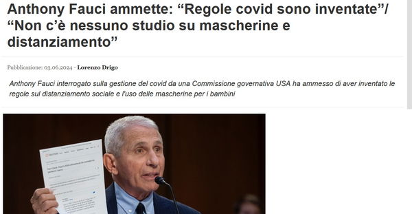 Anthony Fauci e la scelta delle parole