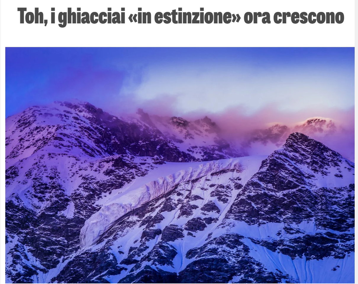 I ghiacciai, la neve e il negazionismo climatico article-post