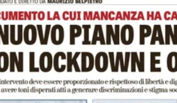 Il “nuovo piano pandemico”