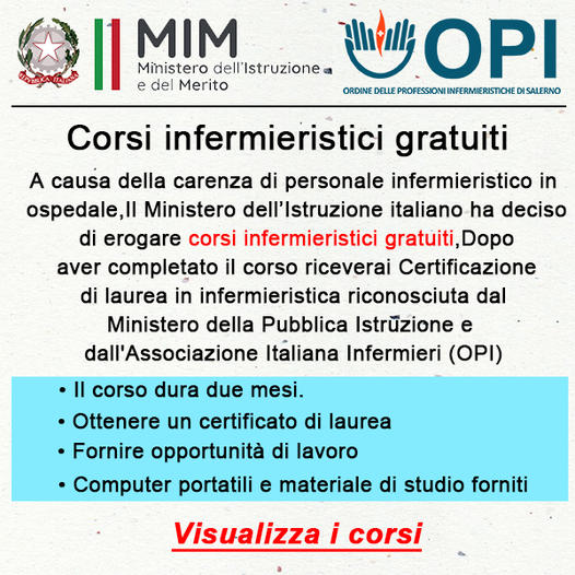 I corsi da infermiere (e non solo) fake