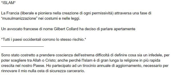 Gilbert Collard e l’odio contro i musulmani