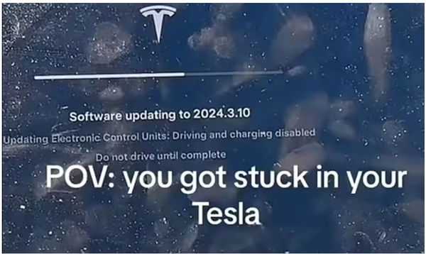 L’aggiornamento della Tesla