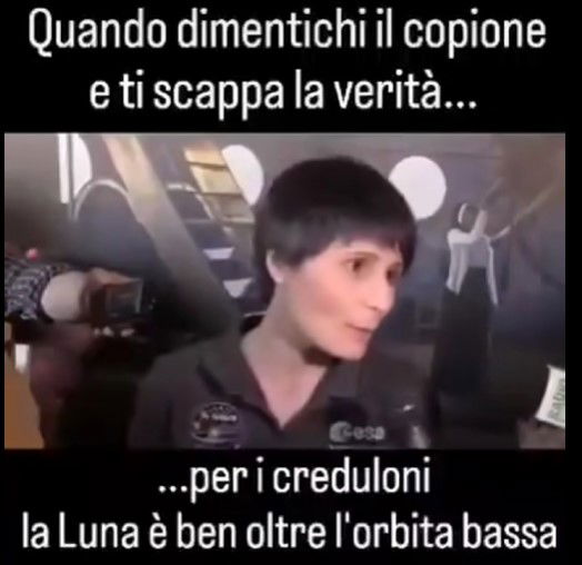 Samantha Cristoforetti e la gaffe sulle orbite basse