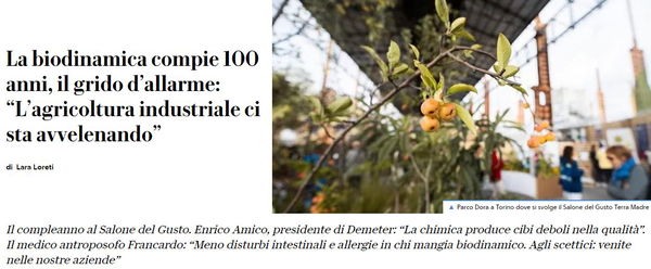 I 100 anni della biodinamica® e la pubblicità occulta