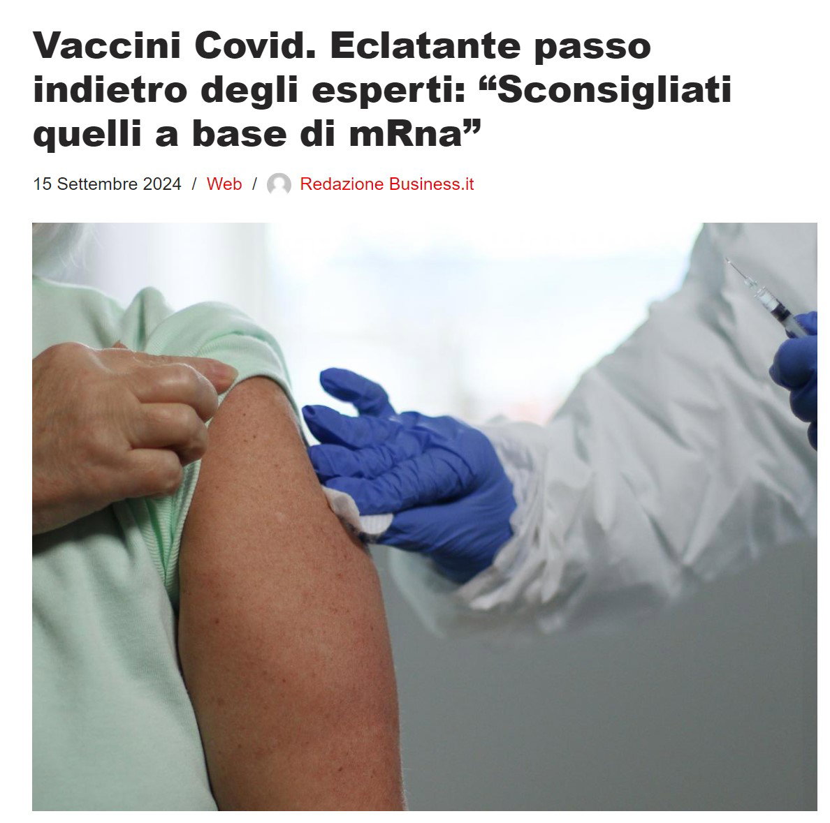 Sconsigliati i vaccini a mRna? article-post