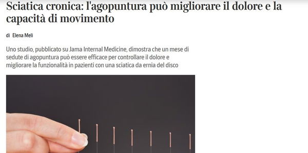 “Uno studio ha scoperto”: l’agopuntura…