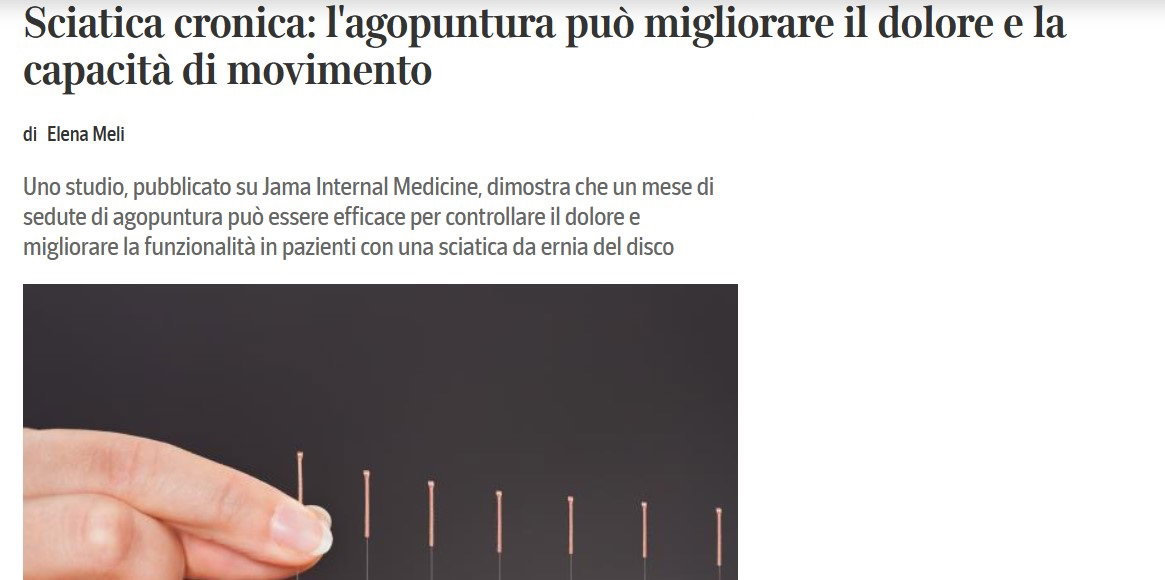 “Uno studio ha scoperto”: l’agopuntura… article-post