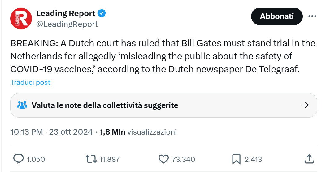 Il processo a Bill Gates in Olanda article-post