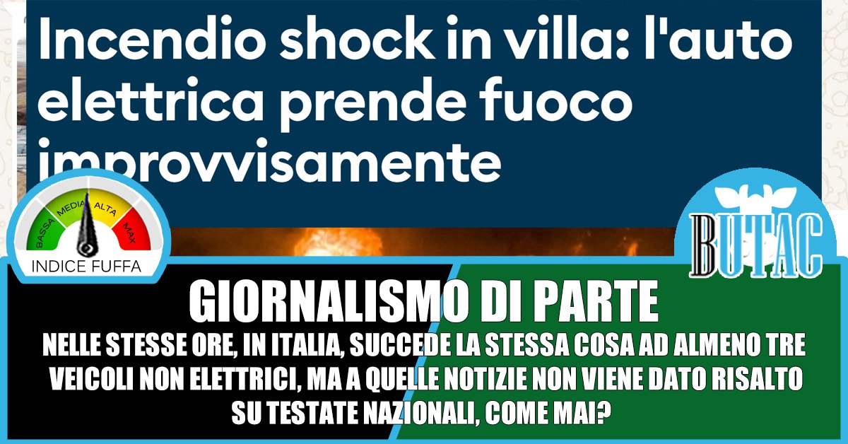 L’auto elettrica che prende fuoco improvvisamente