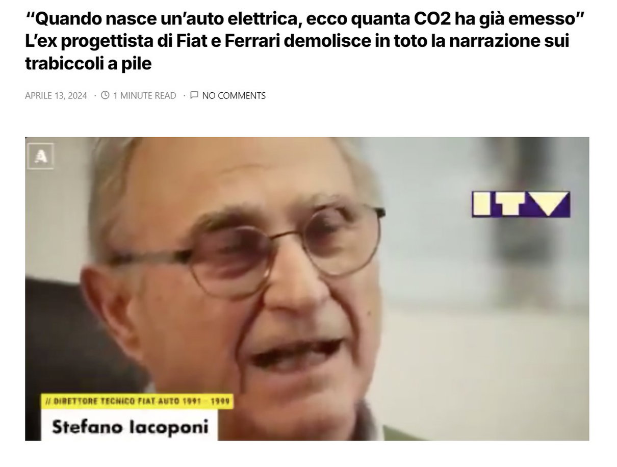 L’ingegnere, le auto elettriche e le citazioni article-post