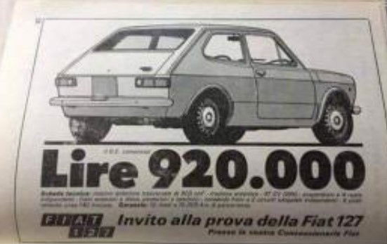 La Fiat 127 e lo stipendio dell’operaio
