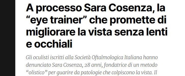 Migliorare la vista senza occhiali?