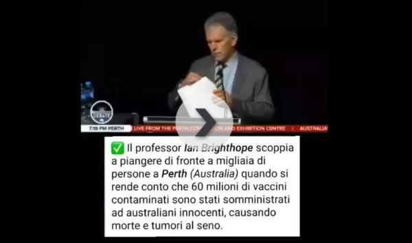 Ian Brighthope e la disinformazione sui vaccini